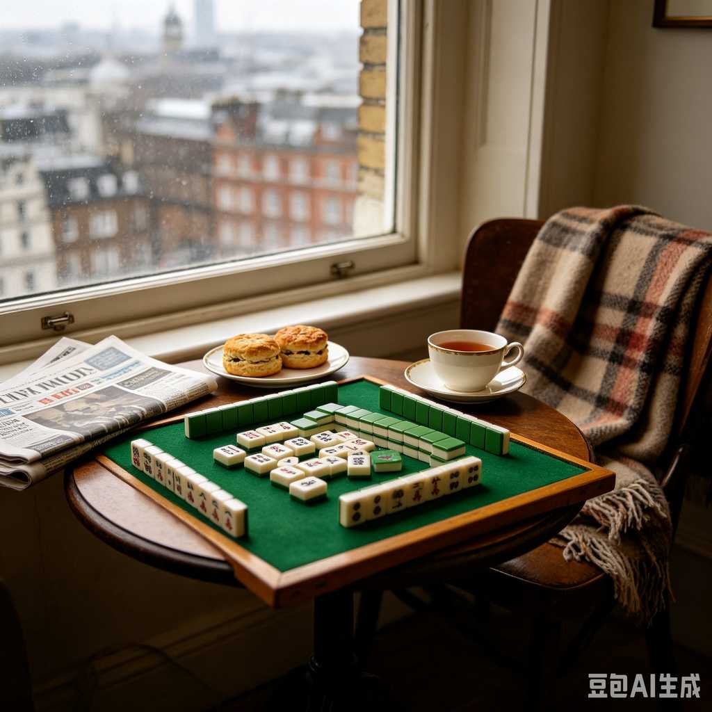modern text mahjong tiles
